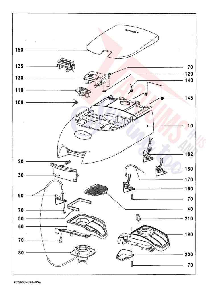 Miele S444I exploded schematic diagram (page 2)
