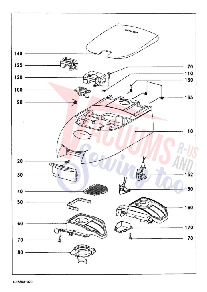 Miele S428I exploded schematic diagram (page 2)