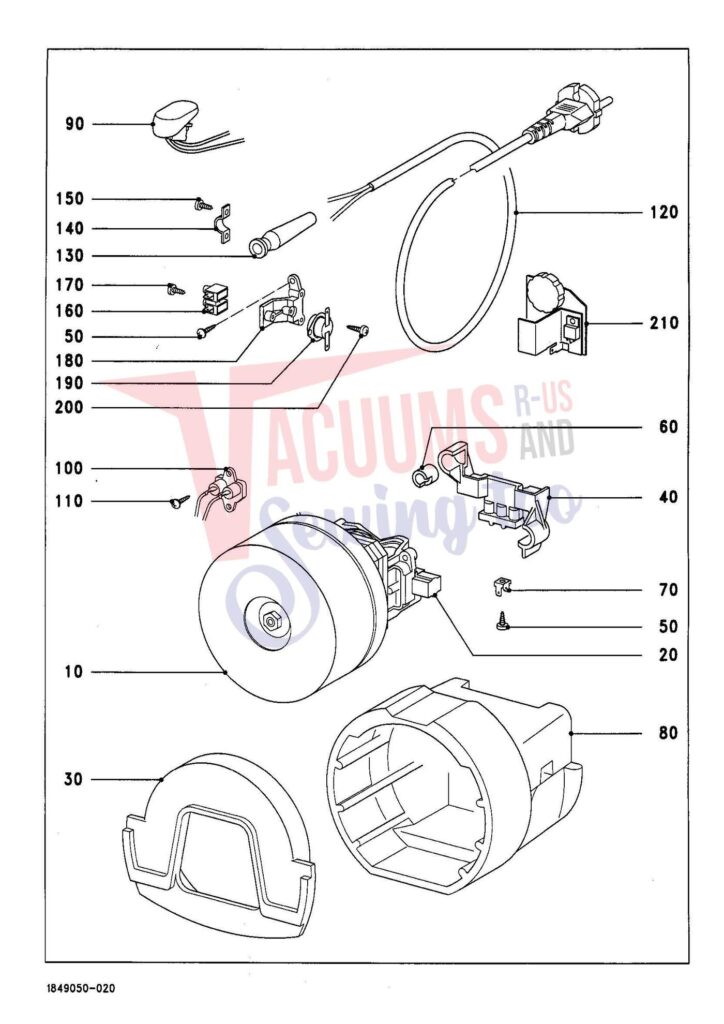 Miele S135 exploded schematic diagram (page 2)