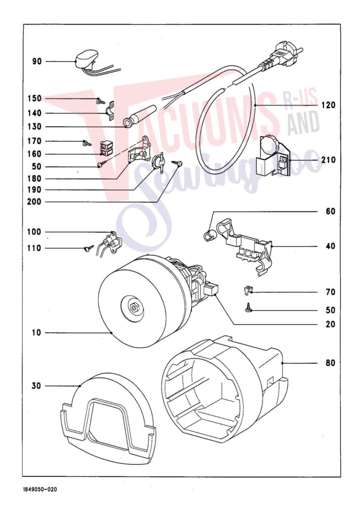 Miele S128 exploded schematic diagram (page 2)