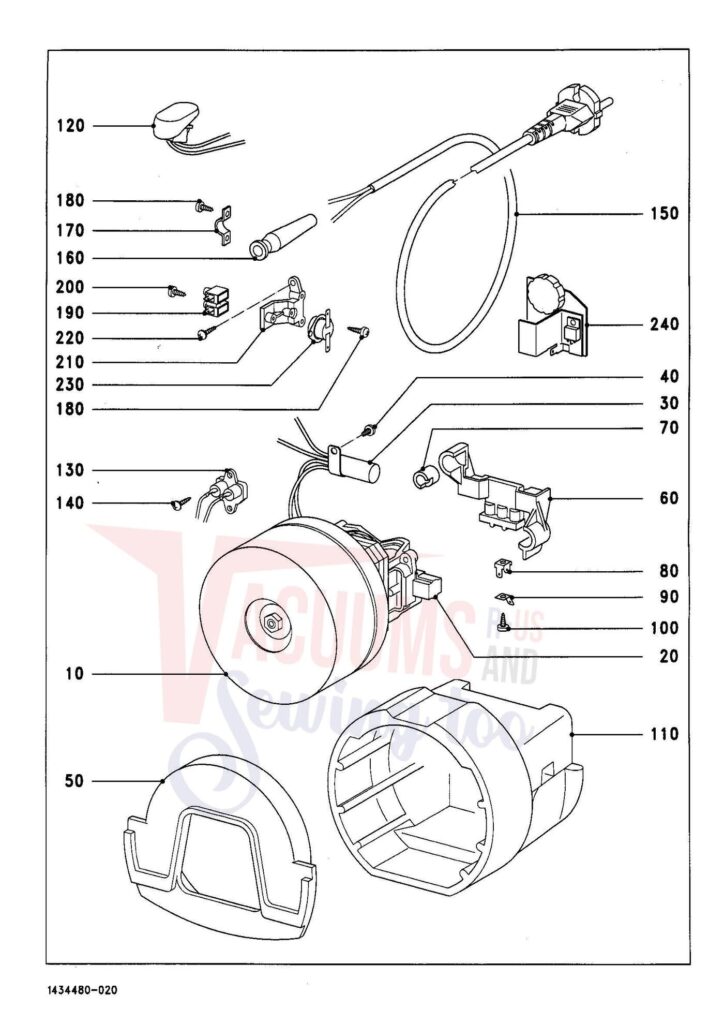 Miele S126 exploded schematic diagram (page 2)