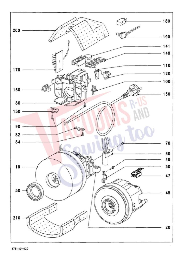 Miele S157 exploded schematic diagram (page 2)