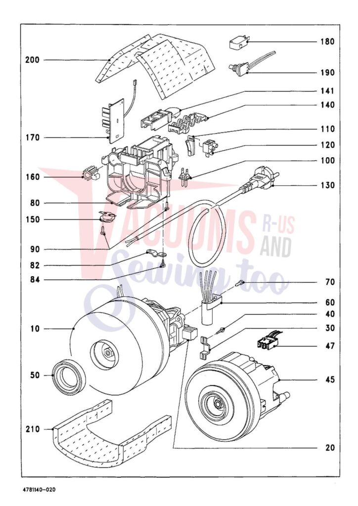 Miele S141 exploded schematic diagram (page 2)