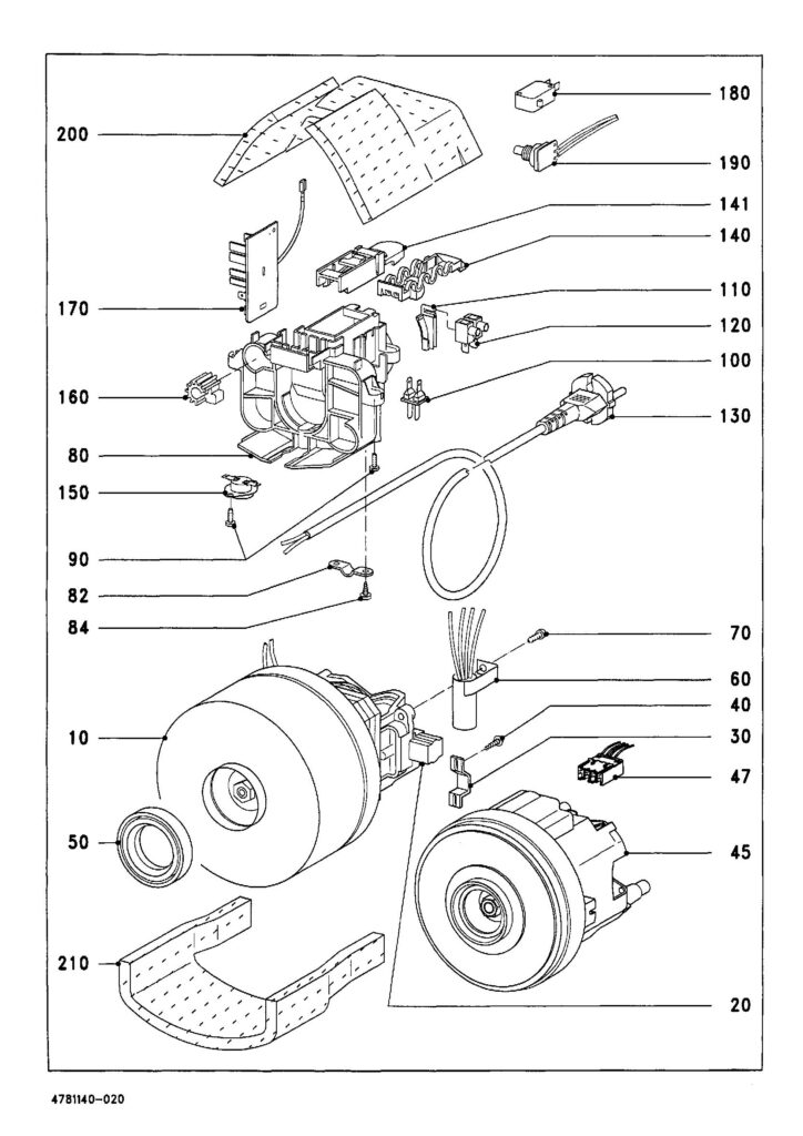 Miele S140 exploded schematic diagram (page 2)