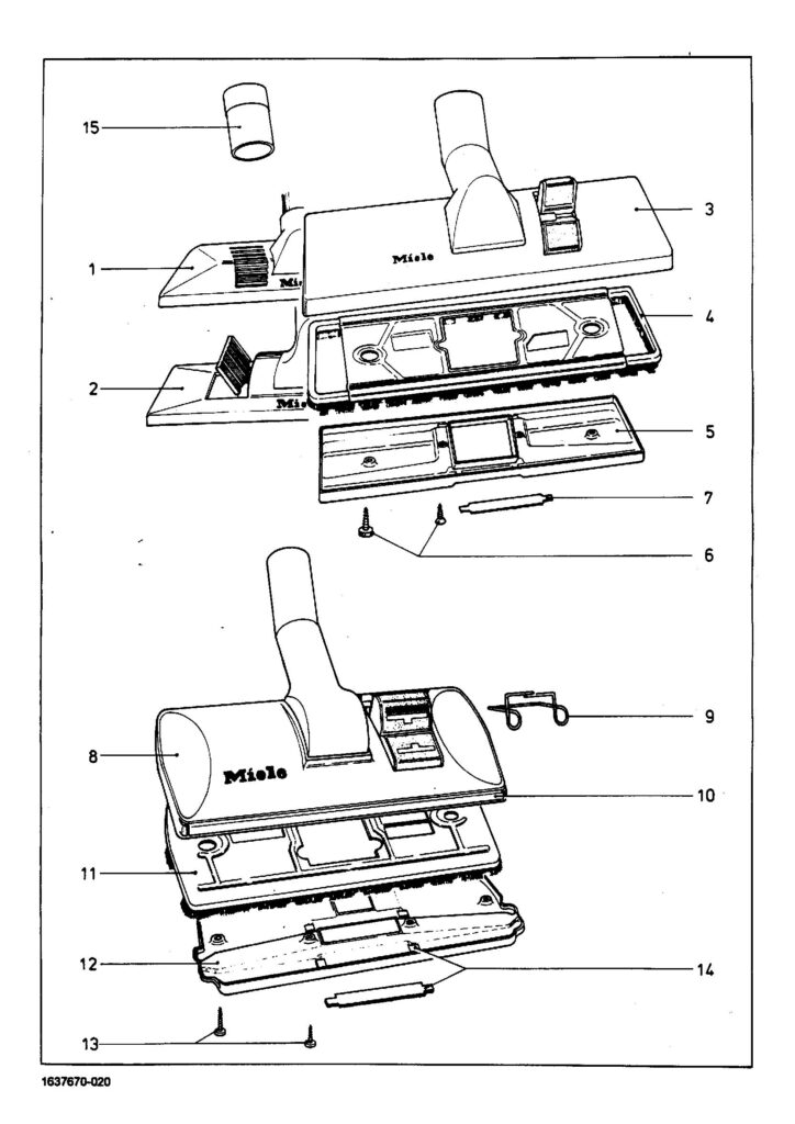 Miele S110 exploded schematic diagram (page 2)