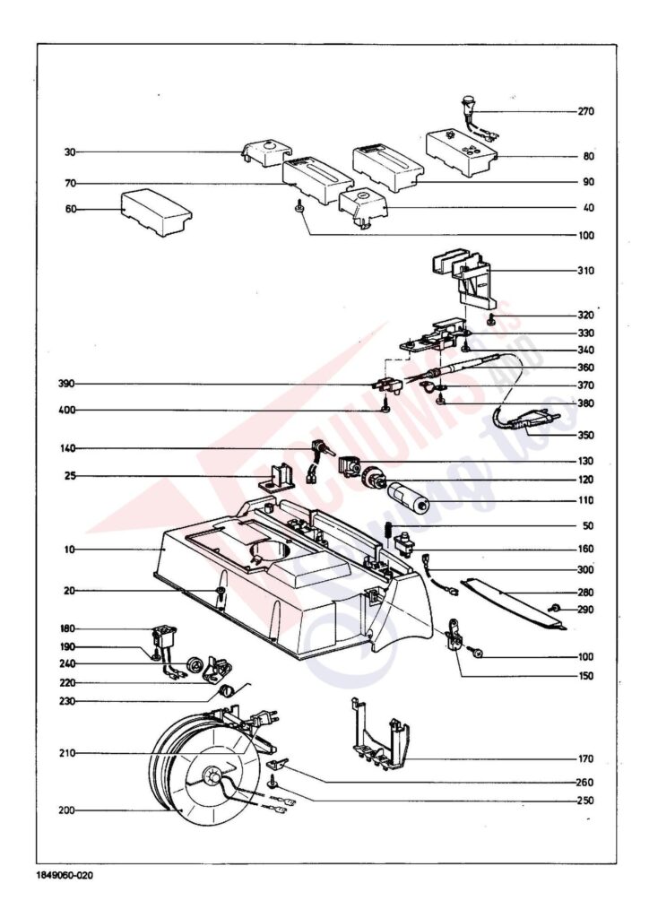 Miele S234I exploded schematic diagram (page 2)