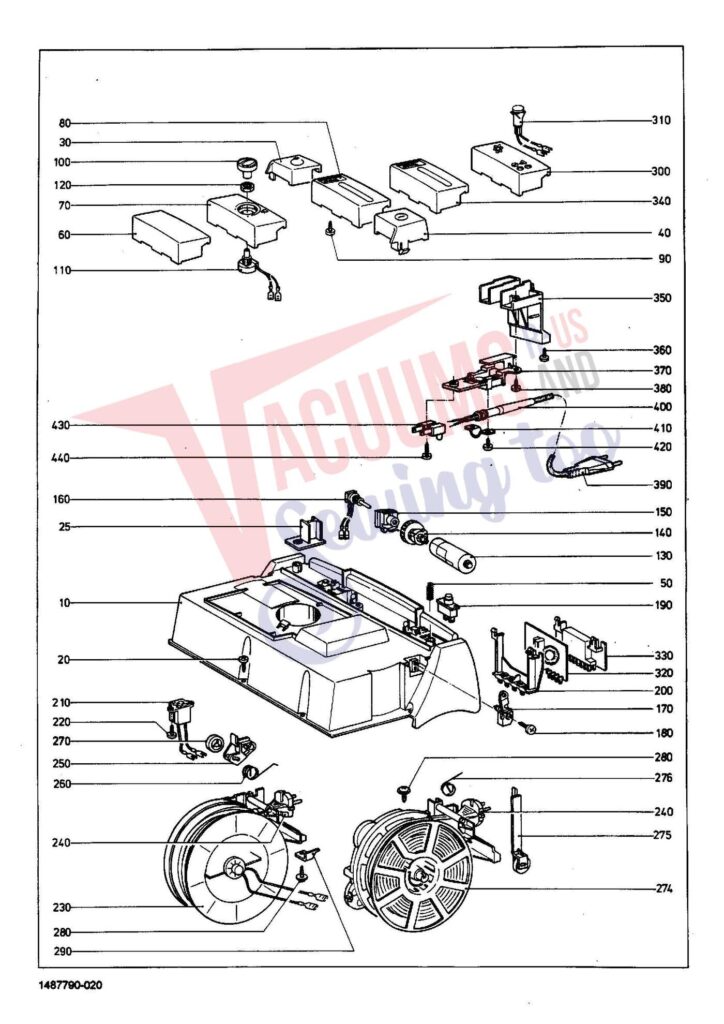 Miele S231I exploded schematic diagram (page 2)