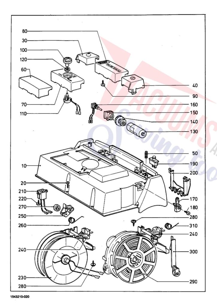 Miele S231 exploded schematic diagram (page 2)