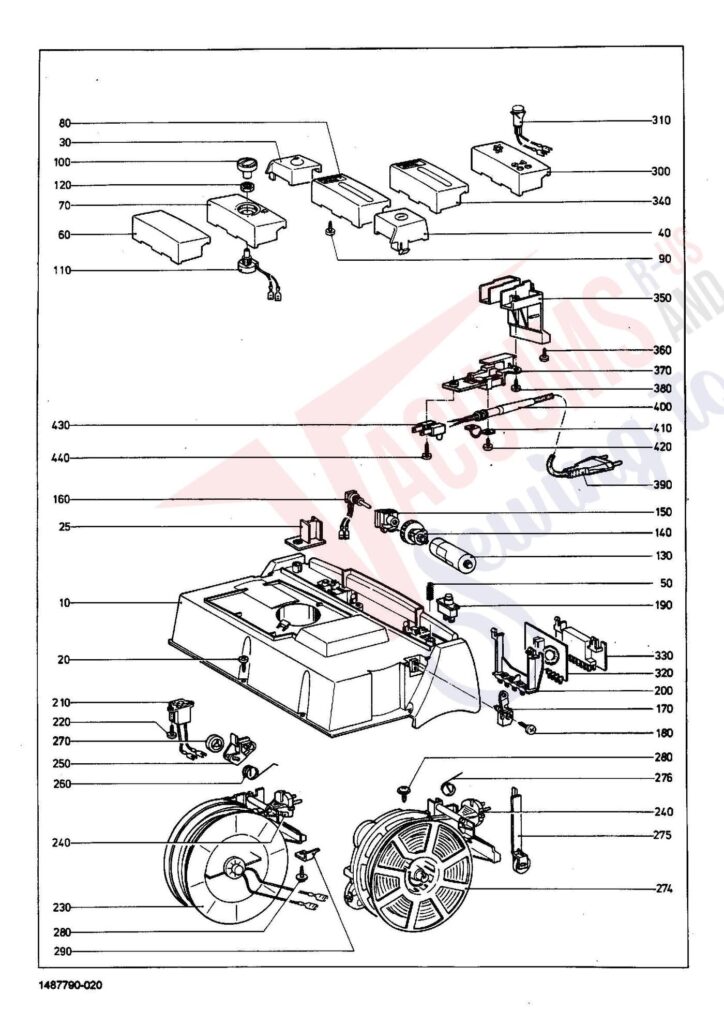 Miele S228I exploded schematic diagram (page 2)