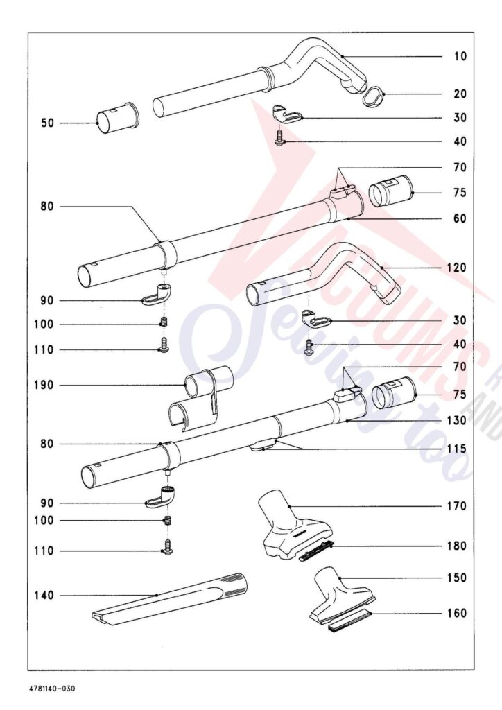 Miele S157 exploded schematic diagram (page 3)