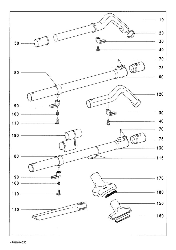 Miele S140 exploded schematic diagram (page 3)