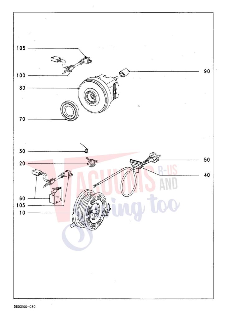 Miele S926 exploded schematic diagram (page 3)