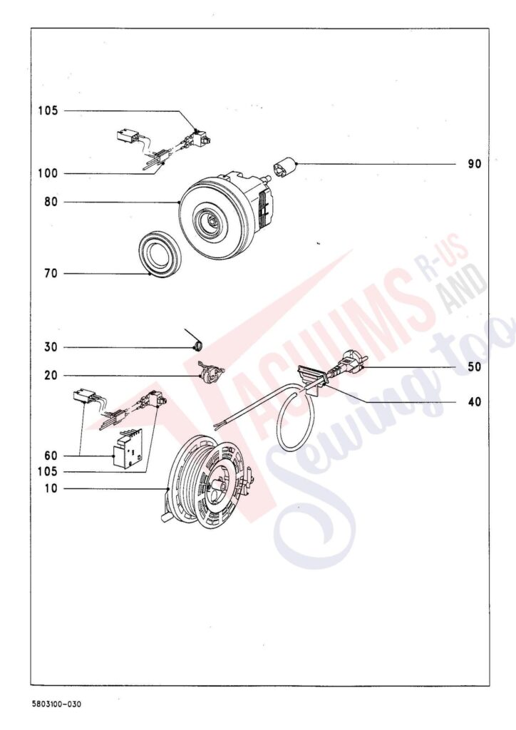 Miele S928 exploded schematic diagram (page 3)