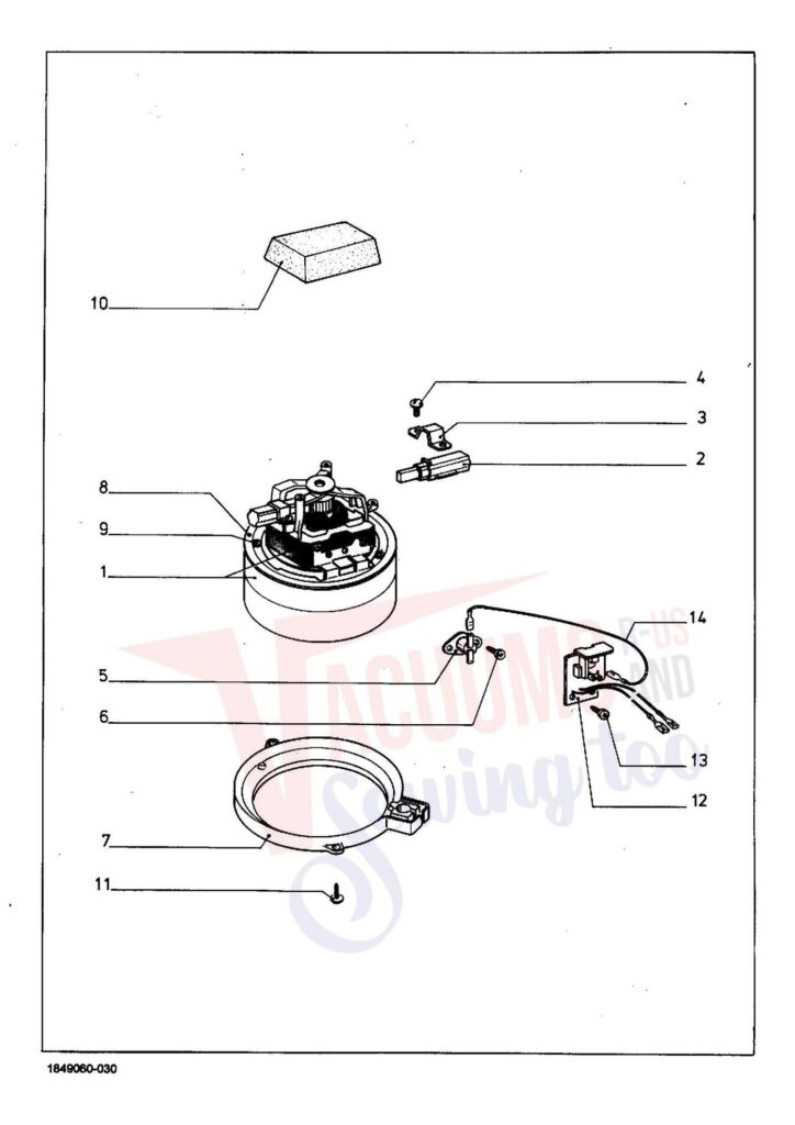 Miele S238I exploded schematic diagram (page 3)