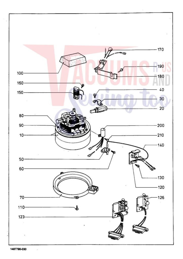 Miele S232I exploded schematic diagram (page 3)