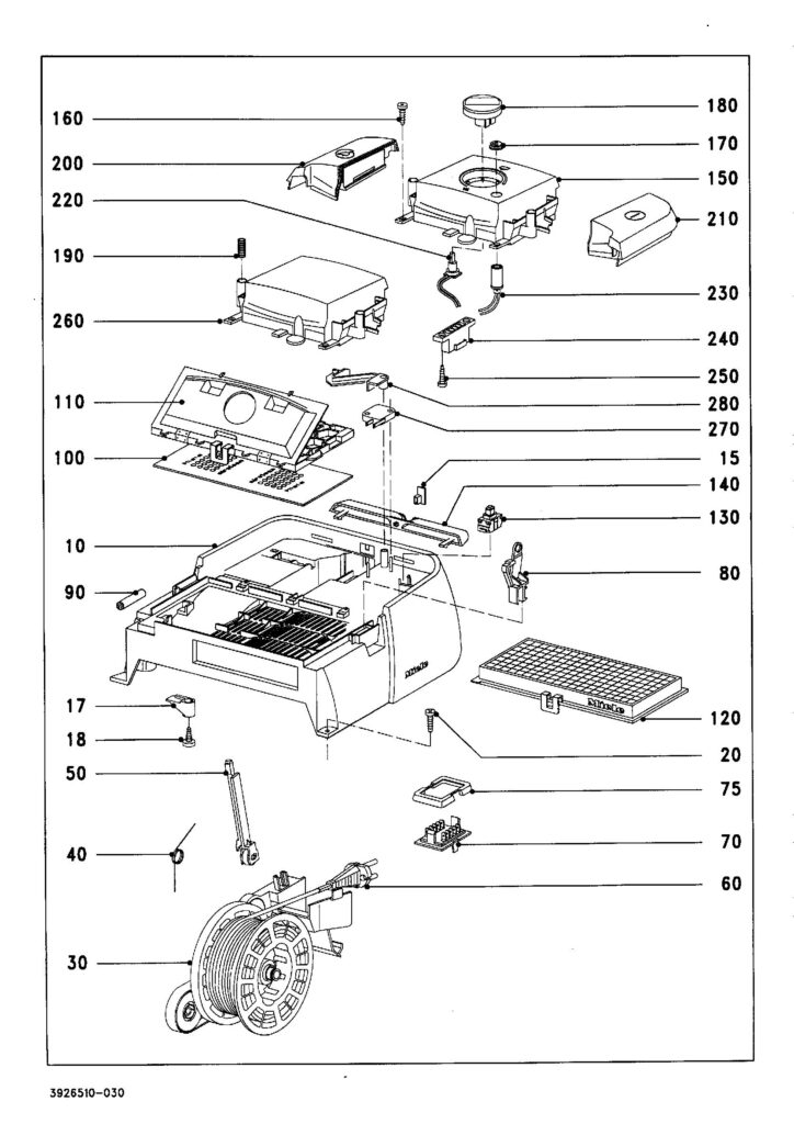 Miele S410I exploded schematic diagram (page 3)