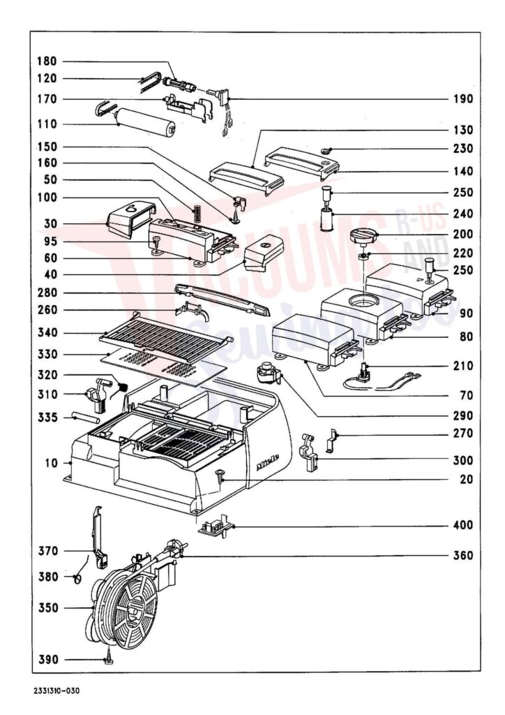 Miele S254I exploded schematic diagram (page 3)