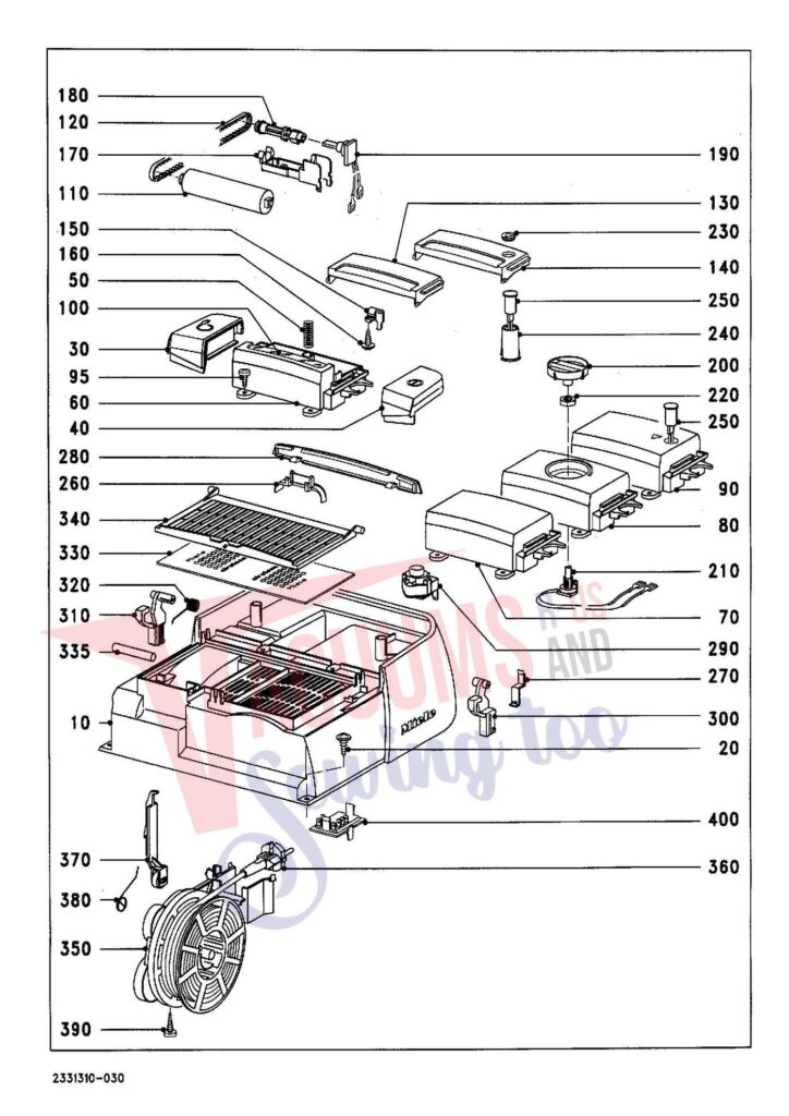 Miele S252I exploded schematic diagram (page 3)