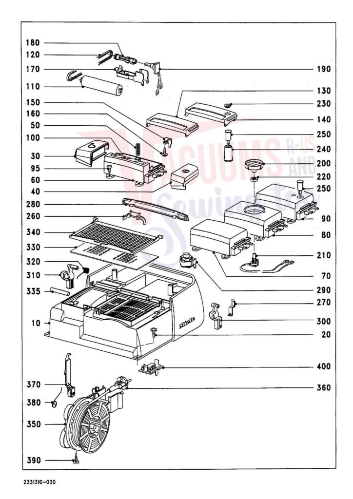 Miele S251G exploded schematic diagram (page 3)