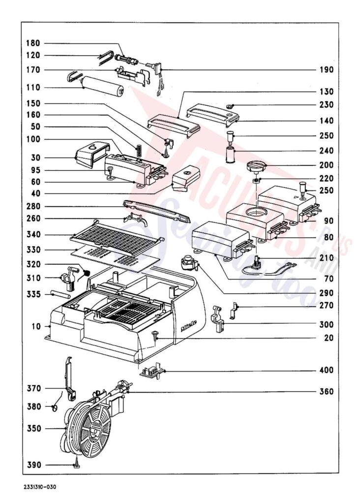 Miele S249I exploded schematic diagram (page 3)