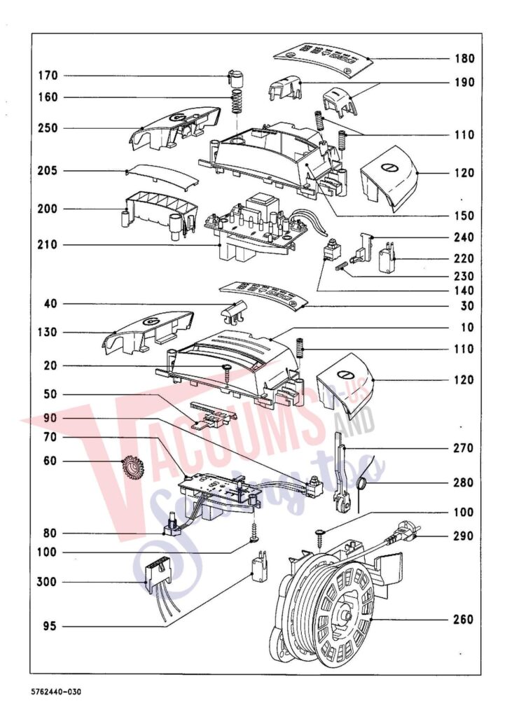 Miele S736 exploded schematic diagram (page 3)