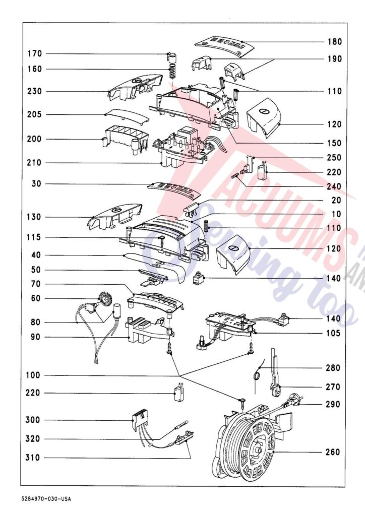 Miele S526 exploded schematic diagram (page 3)