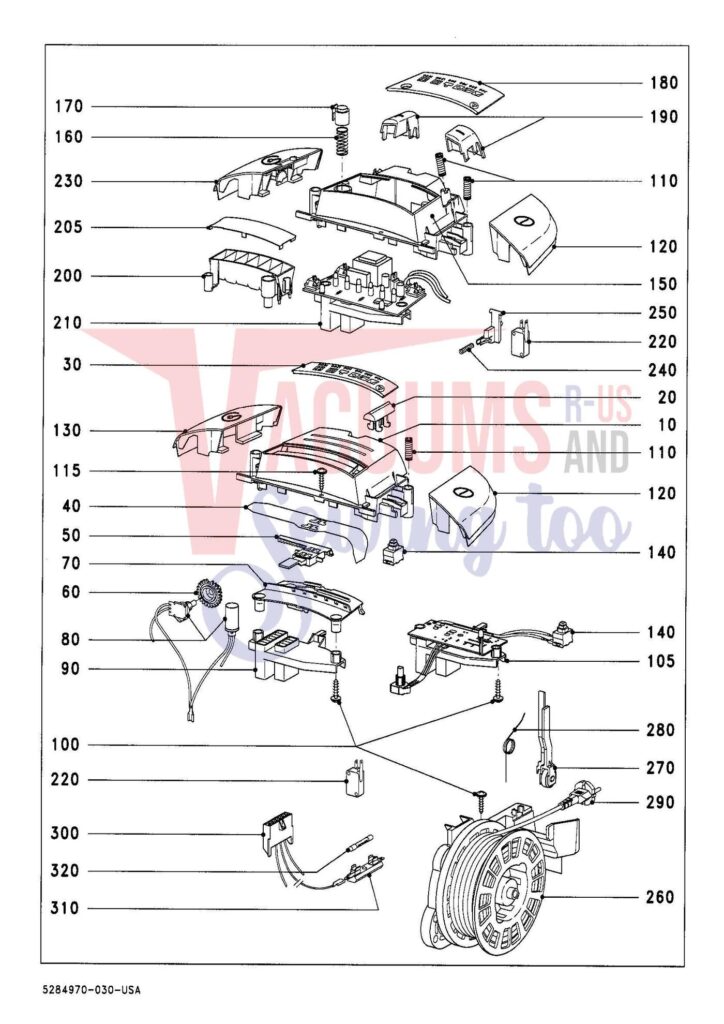 Miele S524 exploded schematic diagram (page 3)