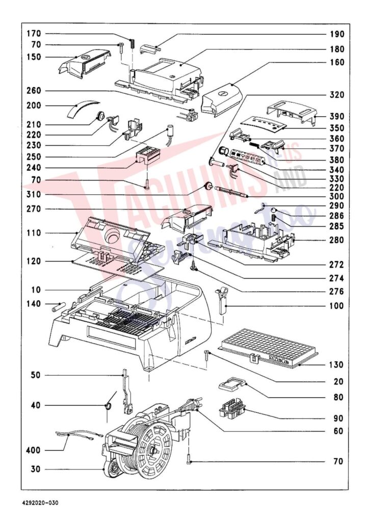 Miele S324I exploded schematic diagram (page 3)