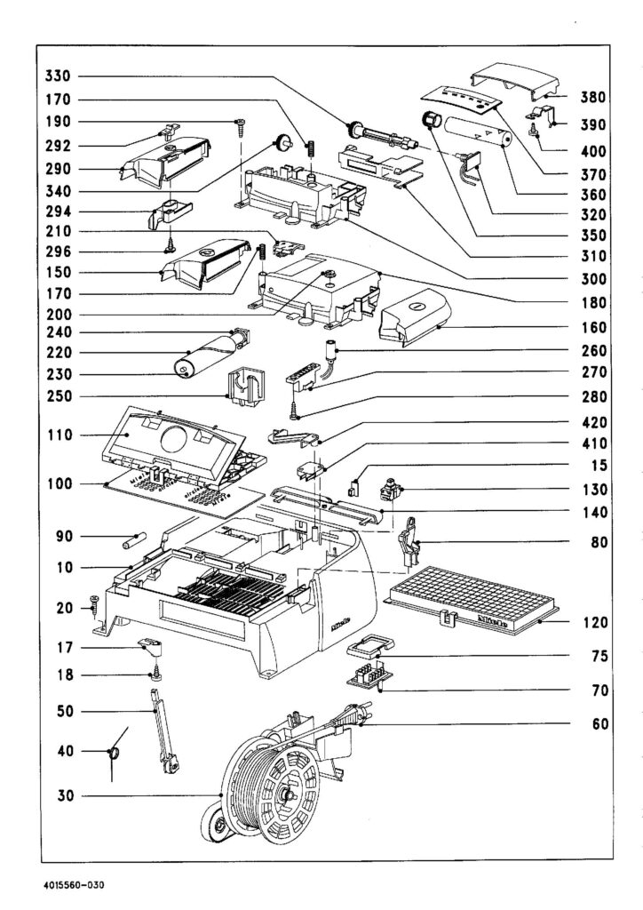Miele S421I exploded schematic diagram (page 3)