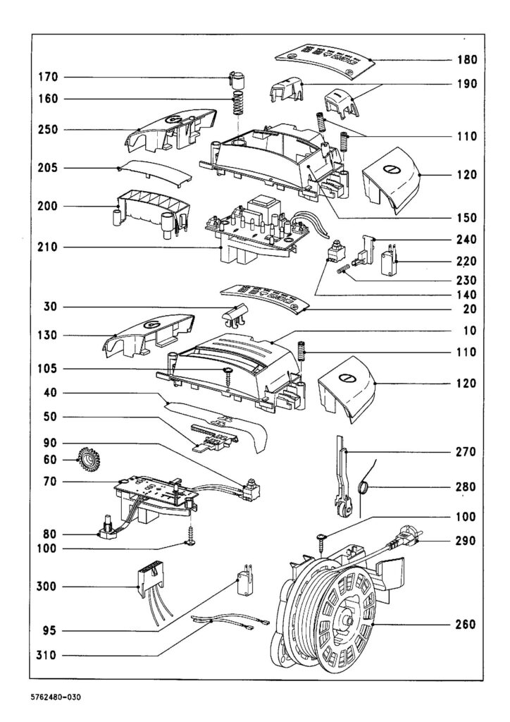 Miele S836 exploded schematic diagram (page 3)