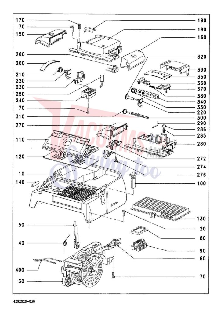 Miele S328I exploded schematic diagram (page 3)