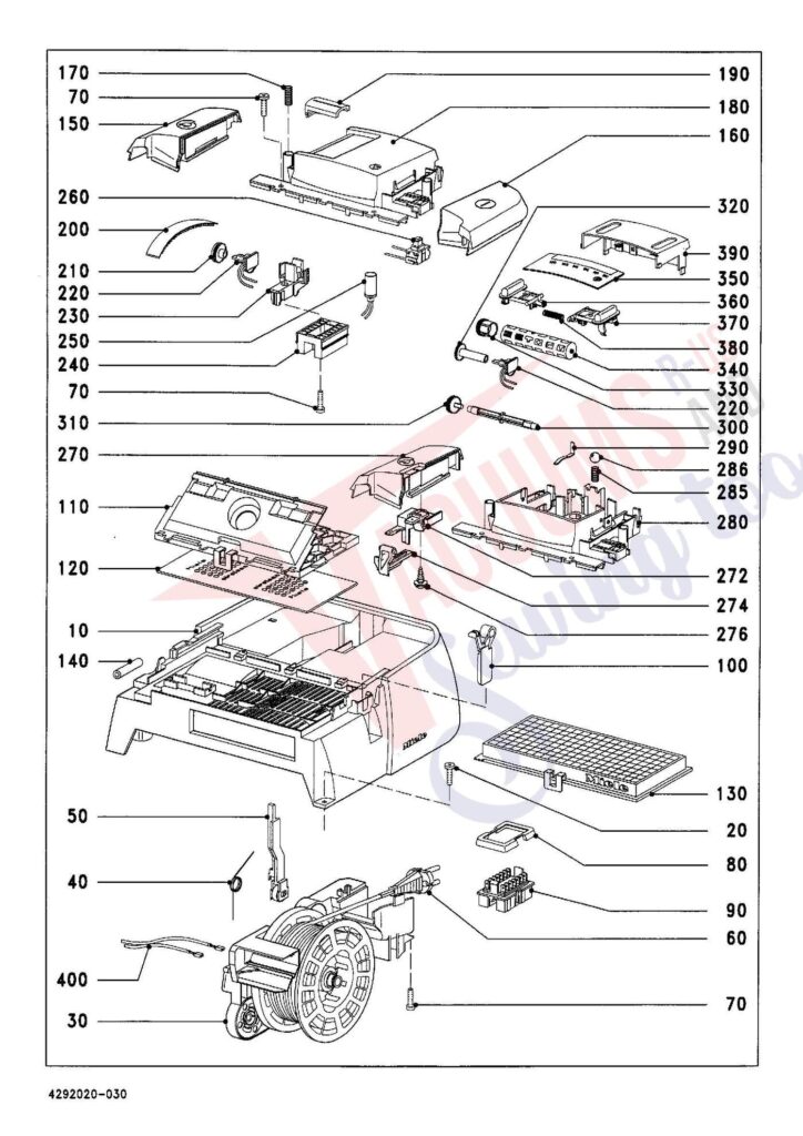 Miele S338I exploded schematic diagram (page 3)