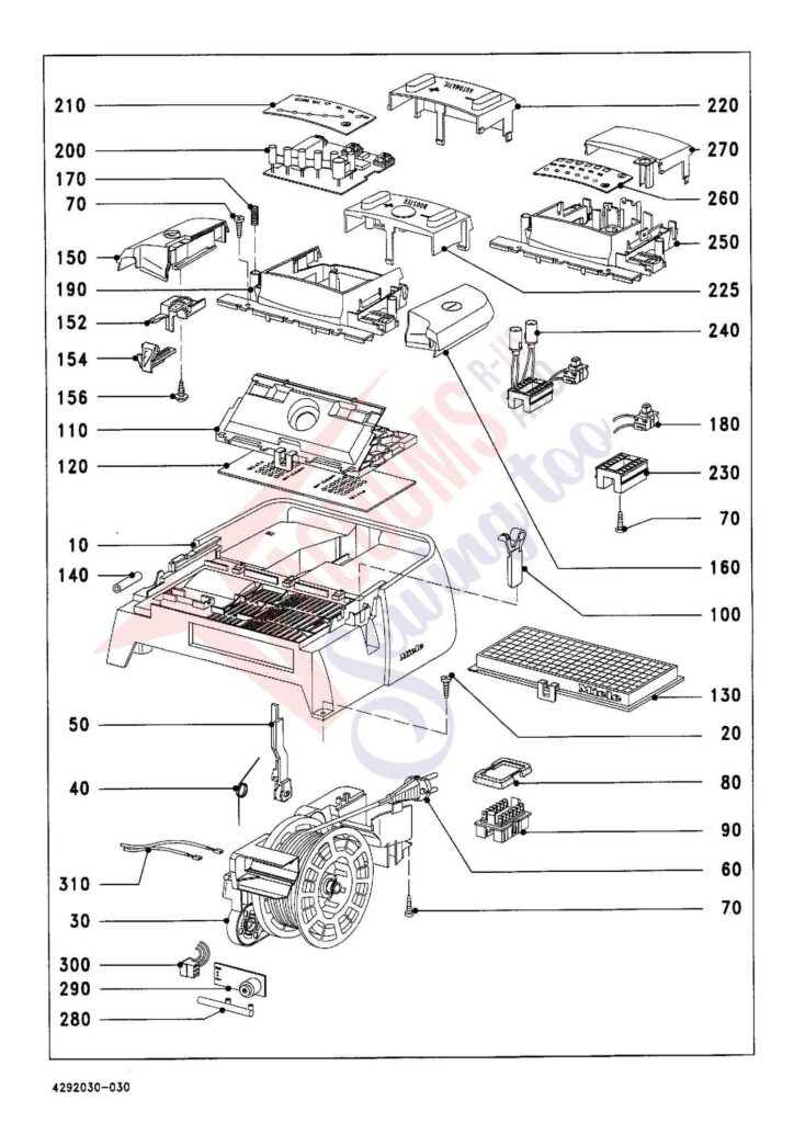 Miele S344I exploded schematic diagram (page 3)