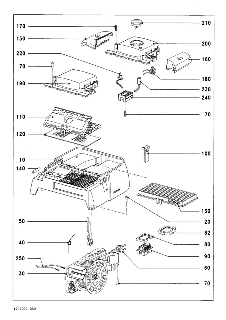 Miele S301I exploded schematic diagram (page 3)
