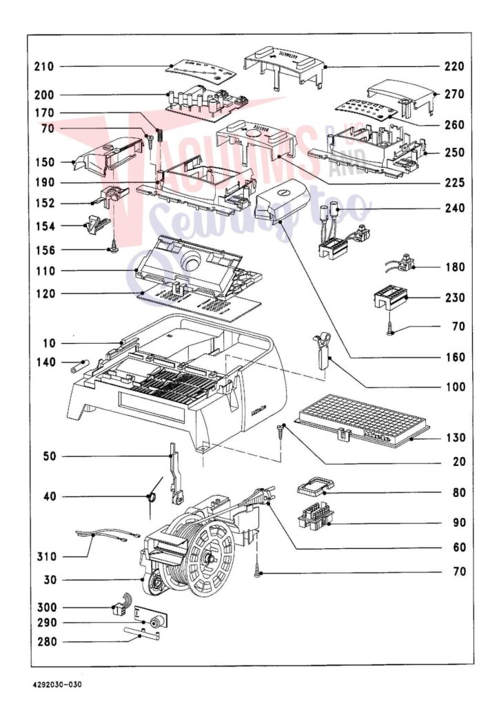 Miele S346I exploded schematic diagram (page 3)