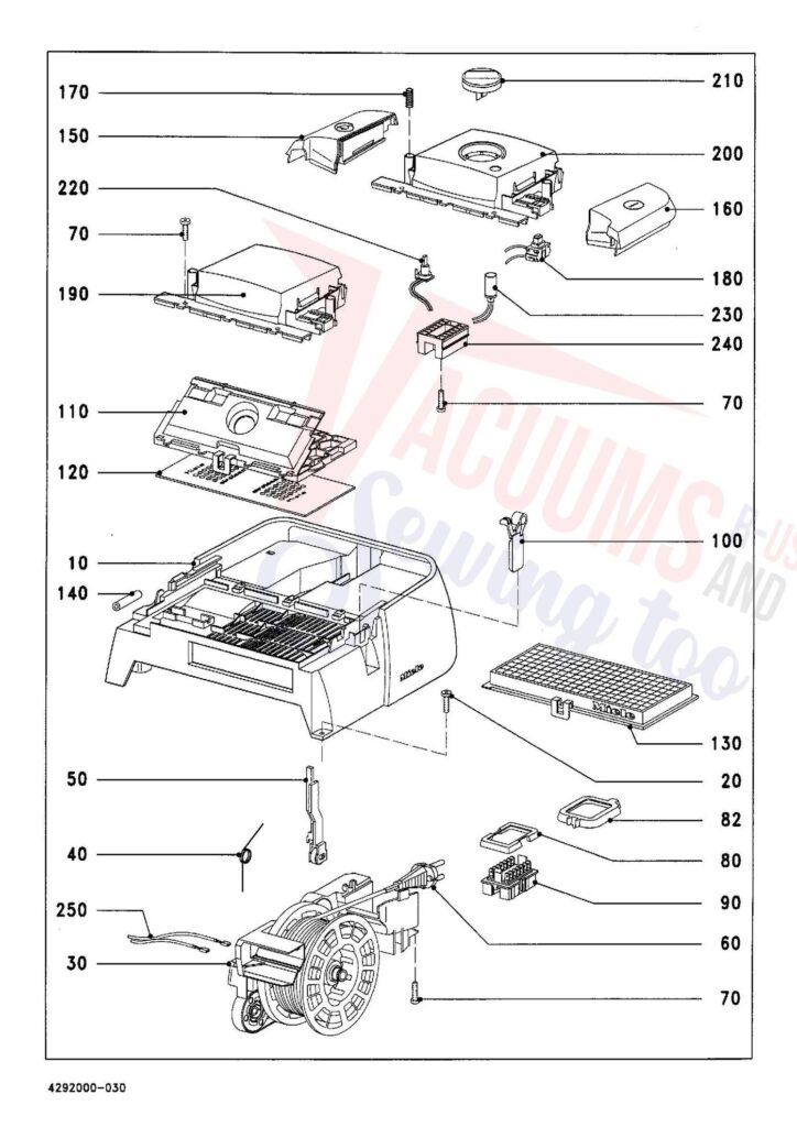 Miele S311I exploded schematic diagram (page 3)