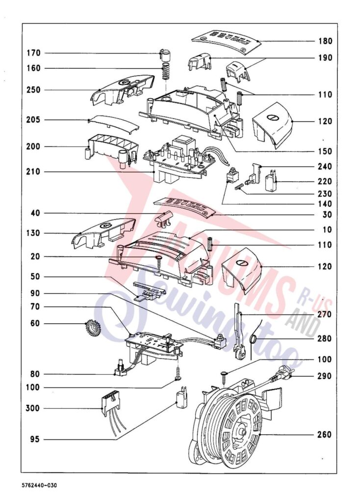 Miele S728 exploded schematic diagram (page 3)