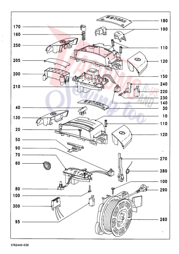 Miele S726 exploded schematic diagram (page 3)