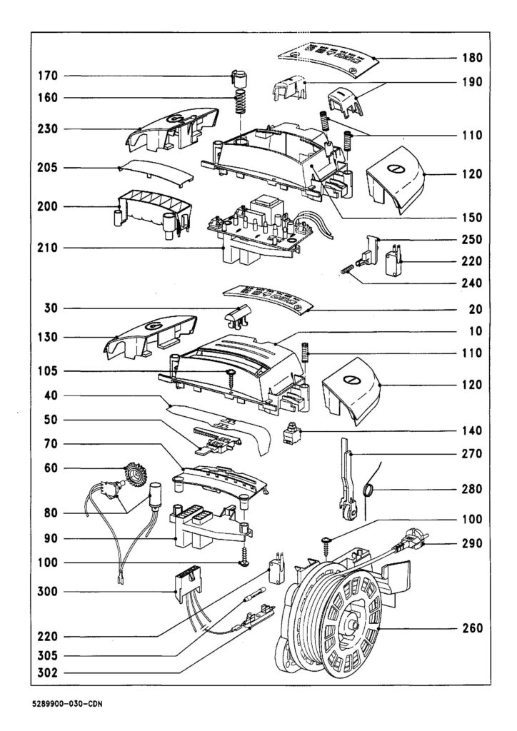 Miele S624 exploded schematic diagram (page 3)