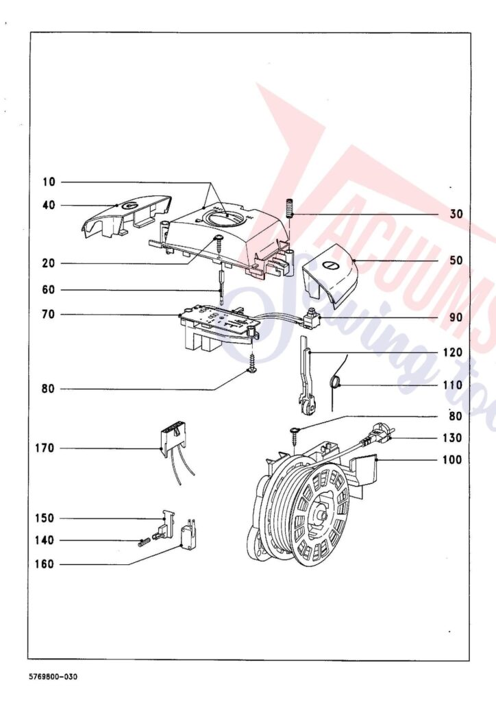 Miele S571 exploded schematic diagram (page 3)