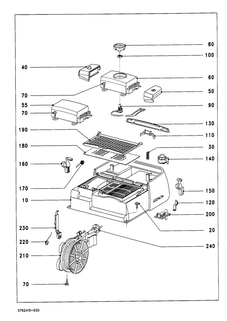 Miele S290 exploded schematic diagram (page 3)