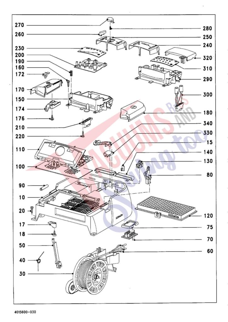 Miele S448I exploded schematic diagram (page 3)