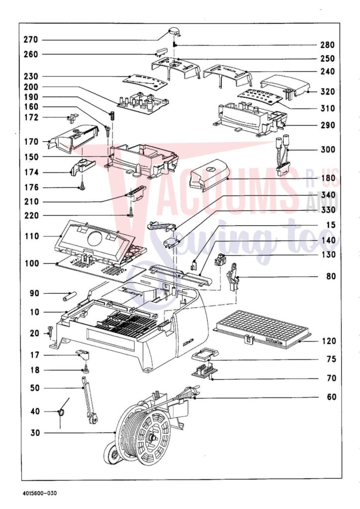 Miele S445I exploded schematic diagram (page 3)