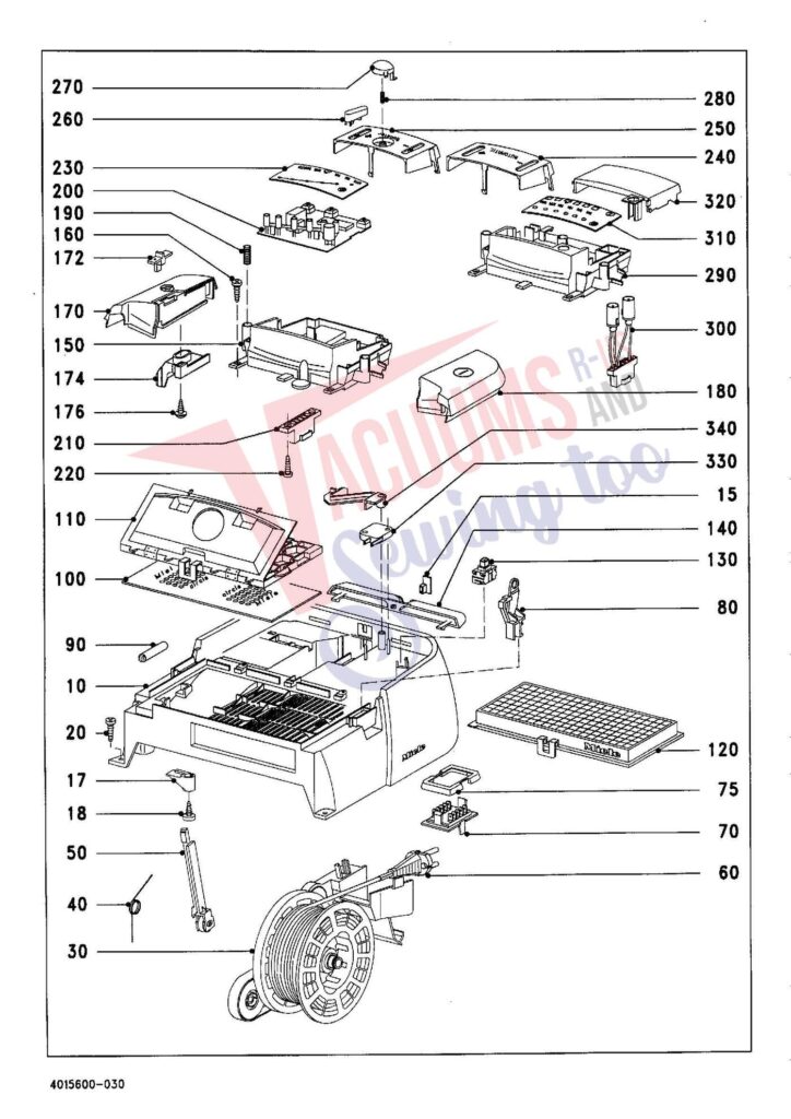 Miele S444I exploded schematic diagram (page 3)