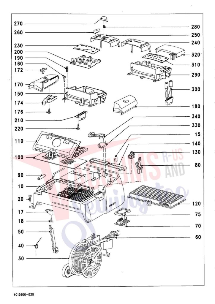 Miele S442I exploded schematic diagram (page 3)