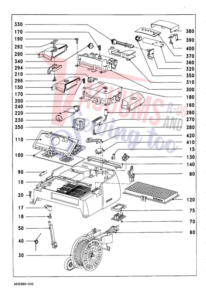 Miele S434I exploded schematic diagram (page 3)