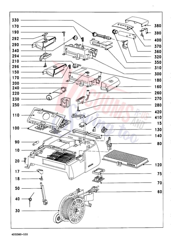 Miele S426I exploded schematic diagram (page 3)