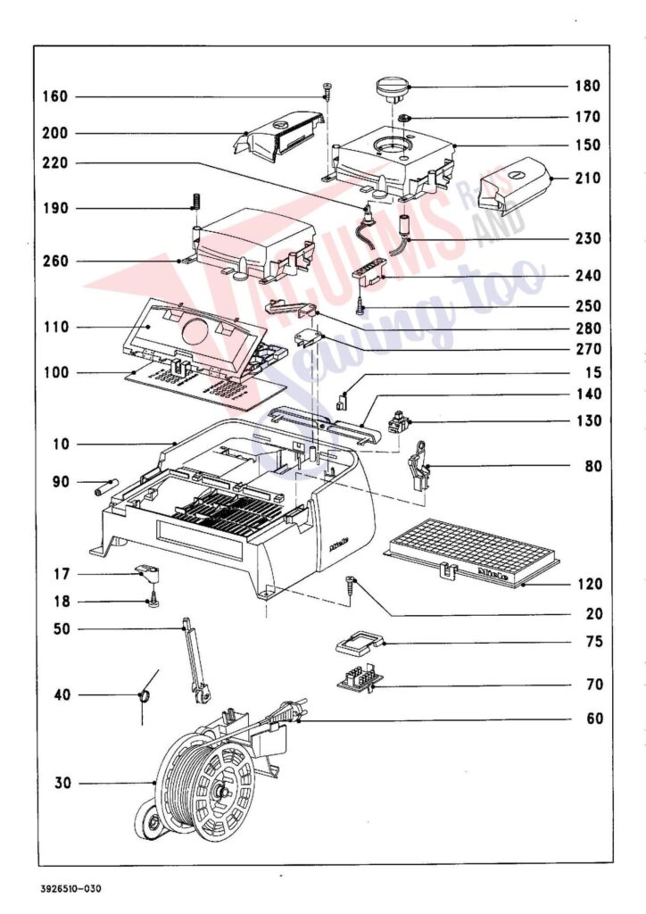 Miele S411I exploded schematic diagram (page 3)