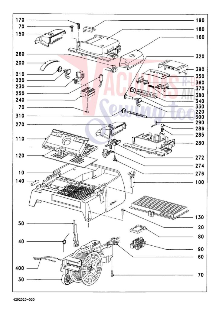 Miele S321I exploded schematic diagram (page 3)