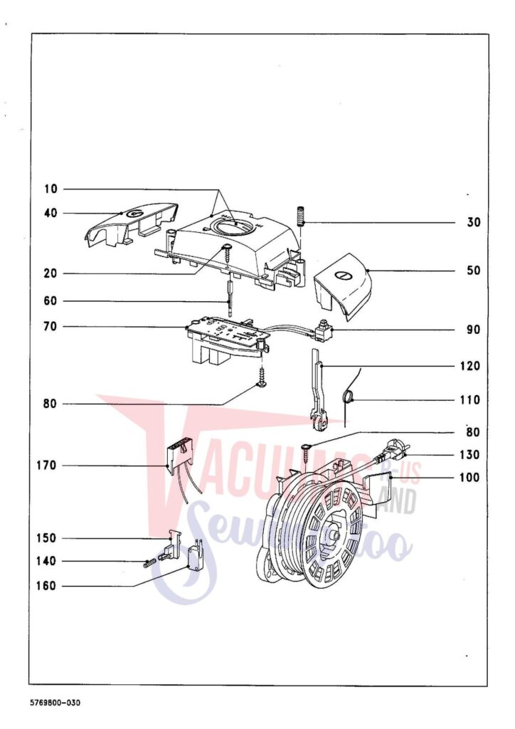 Miele S578 exploded schematic diagram (page 3)